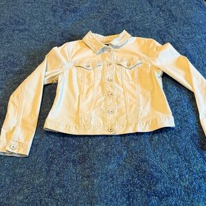 Calvin Klein Jean Jacket, Subtle Stripes. Size M